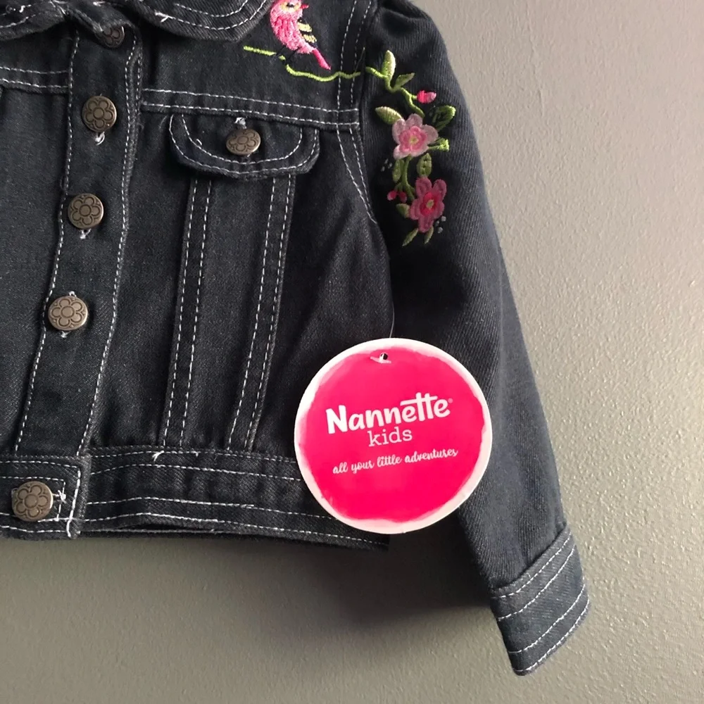 Nanette Lepore Kids Embroidered Jean Jacket